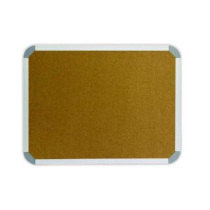 Aluminium frame cork info board 1200 x 900mm for classroom notices and school displays