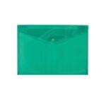 Bantex A4 PP business envelope green for school papers assignments and document storage
