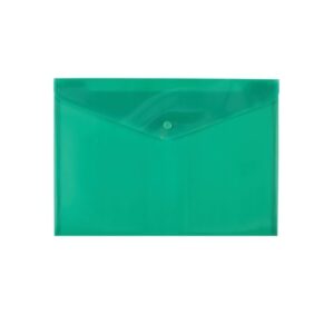 Bantex A4 PP business envelope green for school papers assignments and document storage