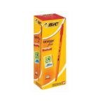 BIC Orange fine red ballpoint pens 20 pack for marking and school use