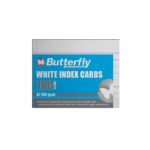Butterfly A6 white index cards 100 pack for flashcards study notes and classroom activities
