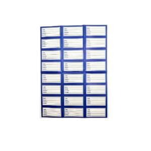 C-Thru blue border name labels 24 pack for school books and learner stationery