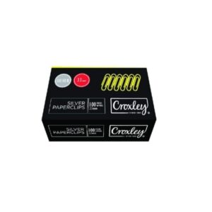 Croxley silver paper clips 33mm 100 pack for school papers and document organisation