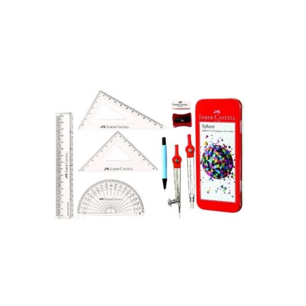 FC geometry set with sphere case for school maths drawing and geometry exercises