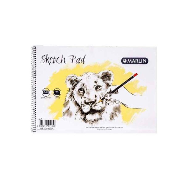 Marlin A4 sketch pad 25 leaves for school drawing sketching and art projects