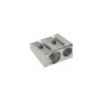 Metal double pencil sharpener 50-34 for school pencils and colouring pencils