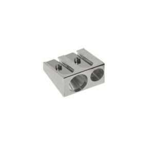 Metal double pencil sharpener 50-34 for school pencils and colouring pencils