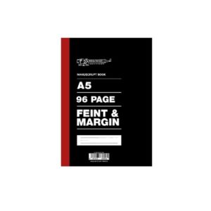 Music manuscript book for school music lessons, notation practice, composition, and theory work.