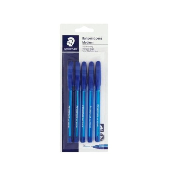 Staedtler 4320M Blue Ballpoint Pens 5 Pack