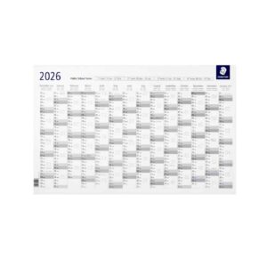 Staedtler year planner 2026 clear for teacher scheduling and school planning