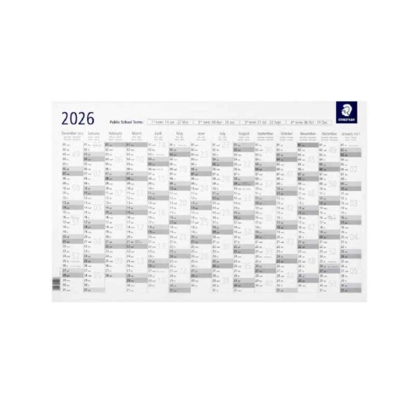 Staedtler year planner 2026 clear for teacher scheduling and school planning