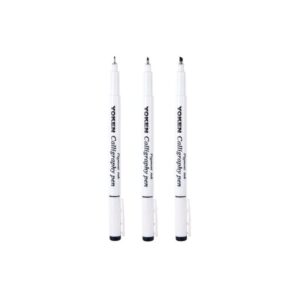 Yoken calligraphy lettering pens black ink set of 3 for creative writing and art projects